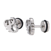 Load image into Gallery viewer, Fake Piercing Expander Skorpion groß silberfarben Schraubverschluss Edelstahl - chic - net.de
