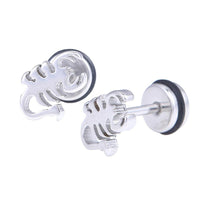 Load image into Gallery viewer, Fake Piercing Expander Skorpion silbefarben Schraubverschluss Edelstahl - chic - net.de
