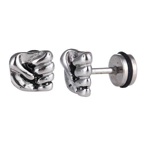 Fake Piercing Finger Hand Edelstahl Schraubverschluss silber Farben - chic - net.de