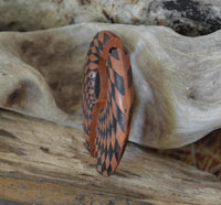 Load image into Gallery viewer, Fake Piercing Ohrring Sawo Holz Kreis Wirbel Strudel - chic - net.de
