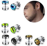 Load image into Gallery viewer, Fake Piercing Plug Ohrring Edelstahl silber unisex - chic - net.de
