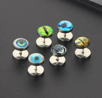 Load image into Gallery viewer, Fake Piercing Plug Ohrring Edelstahl silber unisex - chic - net.de
