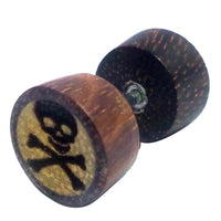 Load image into Gallery viewer, Fake Holzplug Holz Plug Lobe Piercing Inlay Edelstahl Paua Muschel Türkis Stein
