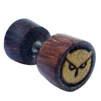 Load image into Gallery viewer, Fake Holzplug Holz Plug Lobe Piercing Inlay Edelstahl Paua Muschel Türkis Stein
