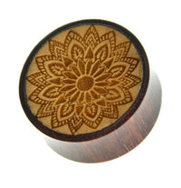 Cargar imagen en el visor de la galería, Flesh Plug Holz Dahlie hell dunkel double flared - chic - net.de
