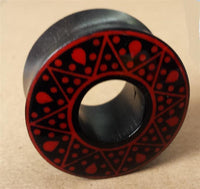 Cargar imagen en el visor de la galería, Flesh Tunnel Sternenkranz dick rot Ohr Horn Stern - chic - net.de
