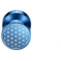Load image into Gallery viewer, Fake Plug Piercing Edelstahl 10mm Blume des Lebens Viking
