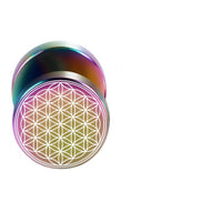 Load image into Gallery viewer, Fake Plug Piercing Edelstahl 10mm Blume des Lebens Viking
