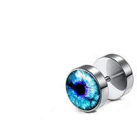 Cargar imagen en el visor de la galería, Fake Piercing Plug Ohrring Edelstahl silber unisex
