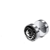 Cargar imagen en el visor de la galería, Fake Piercing Plug Ohrring Edelstahl silber unisex
