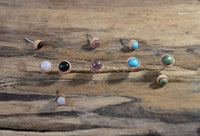 Load image into Gallery viewer, Gewindelose Piercing Enden 0.45mm Holz Stein Halbkugel - chic - net.de
