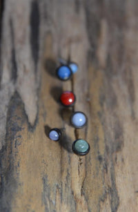 Load image into Gallery viewer, Gewindelose Piercing Enden 0.45mm Holz Stein Halbkugel - chic - net.de
