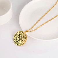 Load image into Gallery viewer, Halskette Edelstahl Valknut Vegvisir Runenrand Karabiner - chic - net.de
