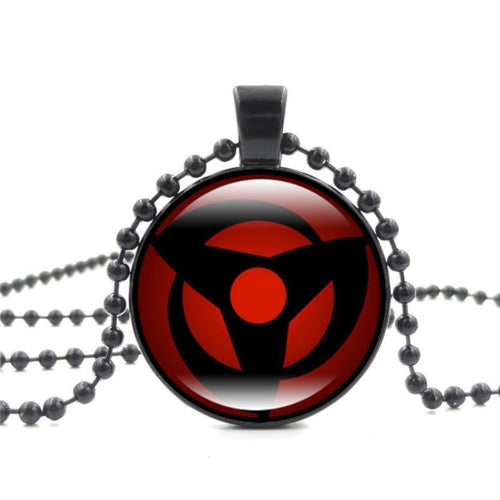 Halskette Kugel Kette Kakashi Sharingan rot schwarz silber - chic - net.de