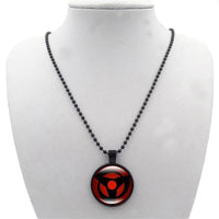 Load image into Gallery viewer, Halskette Kugel Kette Kakashi Sharingan rot schwarz silber - chic - net.de
