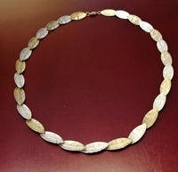 Cargar imagen en el visor de la galería, Halskette Silber 925 vergoldet Blätter gold 25cm - chic - net.de
