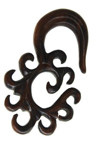 Load image into Gallery viewer, Sonoholz Piercing Holz Schnörkel Spirale Hook Dehnschnecke
