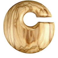 Load image into Gallery viewer, Olivenholz 16mm Piercing Hoop Creole hell Kreis 60mm
