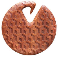 Load image into Gallery viewer, Ear Weight 3D-Illusions-Design Piercing Sawo-Holz 8mm
