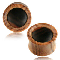 Load image into Gallery viewer, Plug Olivenholz Sonoholz hell gemasert Mitte braun Tunnel Tribal Expander Organic
