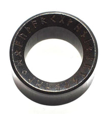 Cargar imagen en el visor de la galería, Flesh Tunnel Holz dunkel double flared Runen Ring
