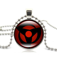 Load image into Gallery viewer, Halskette Kugel Kette Kakashi Sharingan rot schwarz silber

