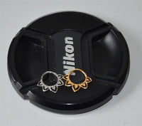 Cargar imagen en el visor de la galería, Klapp Segmentring Piercing Blume Edelstahl Gold PVD - chic - net.de
