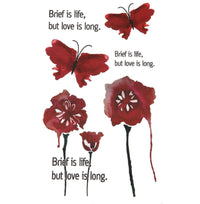 Load image into Gallery viewer, Klebetattoo Aquarell Style Schmetterlinge Blumen rot Spruch 6 Motive 1 Bogen - chic - net.de
