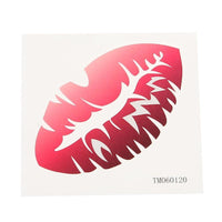Load image into Gallery viewer, Klebetattoo temporär Lippenabdruck Lippenstift Knutschfleck rot einzeln 1 Bogen - chic - net.de
