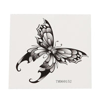 Load image into Gallery viewer, Klebetattoo temporär Schmetterling gothic style schwarz grau weiß 1 Bogen - chic - net.de
