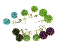 Load image into Gallery viewer, Kugel Ball Ohrstecker 925 Silber Mini Perlen 10mm 8mm - chic - net.de
