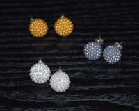 Load image into Gallery viewer, Kugel Ball Ohrstecker 925 Silber Mini Perlen 12mm - chic - net.de
