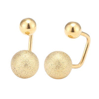 Cargar imagen en el visor de la galería, Long Staples Barbell 90 Grad Schraubverschluss zwei Kugeln golden glitzer - chic - net.de
