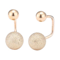 Cargar imagen en el visor de la galería, Long Staples Barbell 90 Grad Schraubverschluss zwei Kugeln roségolden glitzer - chic - net.de
