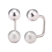 Cargar imagen en el visor de la galería, Long Staples Barbell 90 Grad Schraubverschluss zwei Kugeln silbern glitzer - chic - net.de
