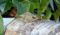 Load image into Gallery viewer, Messing Armreif antik golden oval Baum des Lebens rund verstellbarTribal Schmuck - chic - net.de

