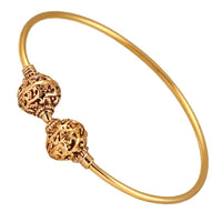 Load image into Gallery viewer, Messing Armreif antik golden rund Verschluss Kugeln Verziert verstellbarTribal Schmuck - chic - net.de
