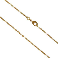 Load image into Gallery viewer, Messing weiß rot Anhänger Säbelzahn schmal golden Mosaik Kreise Kette Stein gebogen Brass - chic - net.de
