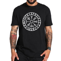 Cargar imagen en el visor de la galería, Viking T-Shirt Icelandic Vegvisir Kompass Rune Baumwolle
