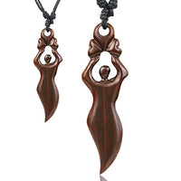 Load image into Gallery viewer, Nara Holz - Ketten: Natürlicher Holzschmuck mit Frei Verstellbarer Baumwollkette - chic - net.de
