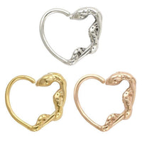 Cargar imagen en el visor de la galería, Nasenring Septum Piercing Edelstahl Herz Schlange - chic - net.de
