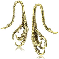 Load image into Gallery viewer, Ohr Piercing Brass gold Krähen Kralle Dehner 2mm - chic - net.de
