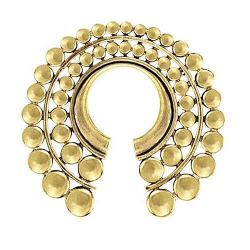 Ohrgewicht Brass Piercing 14mm Kreise Schlüsselloch - chic - net.de