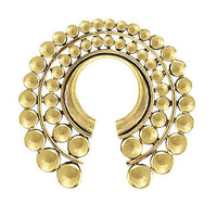Cargar imagen en el visor de la galería, Ohrgewicht Brass Piercing 14mm Kreise Schlüsselloch - chic - net.de
