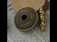 Load image into Gallery viewer, Ohrgewicht Messing 25mm Flesh Tunnel Teller Querstab - chic - net.de
