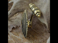 Load image into Gallery viewer, Ohrgewicht Messing 25mm Flesh Tunnel Teller Querstab - chic - net.de
