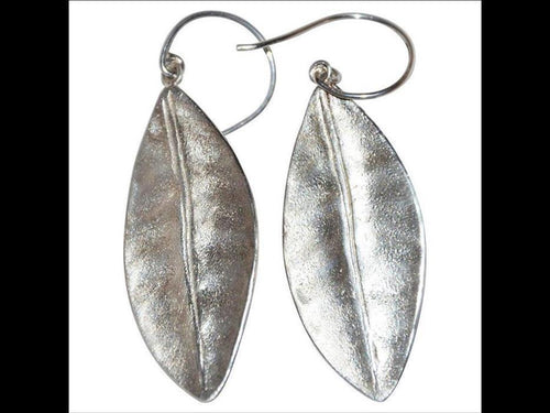 Ohrringe 925 Sterling Silber Oliven Blatt 41mm - chic - net.de