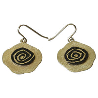 Load image into Gallery viewer, Ohrringe 925 Sterling Silber Spiegelei Spirale schwarz - chic - net.de
