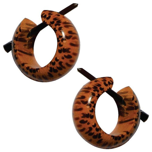 Ohrringe Kokos Holz kleine Creolen Pin Stick 15mm - chic - net.de
