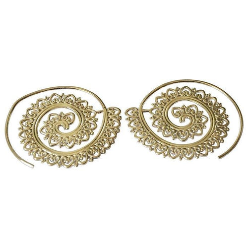 Ohrringe Spiralen White Brass silber Herzbögen rhodiniert - chic - net.de